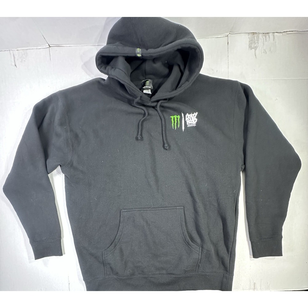 Monster Energy Black Pullover Hoodie Mens XL Logo Streetwear Sweatshirt